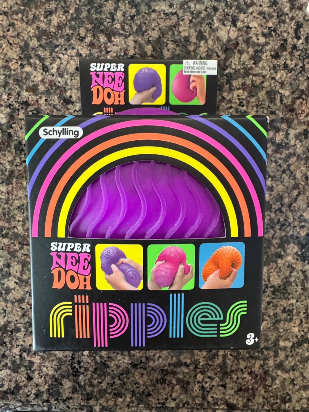Super NeeDoh Ripples Squeeze Toy - Purple